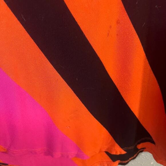 Vintage Avon Mark Convertible Strapless Dress Skirt Black Orange Pink Boho XXL - Picture 4 of 6